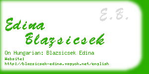 edina blazsicsek business card